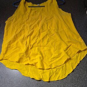 Yellow Sleeveless Blouse